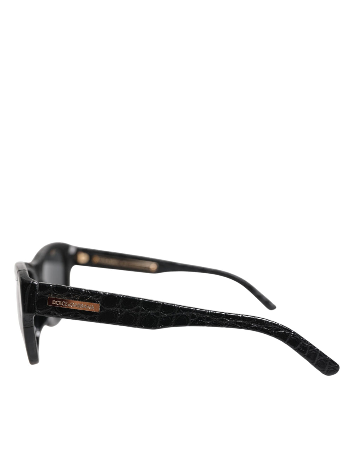 Dolce & Gabbana Black Leather Frame DG4177 Tinted Lens Sunglasses - Eljoys Fashion 