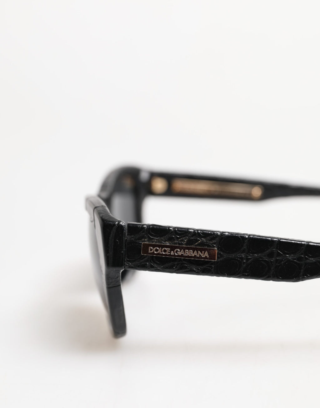 Dolce & Gabbana Black Leather Frame DG4177 Tinted Lens Sunglasses - Eljoys Fashion 
