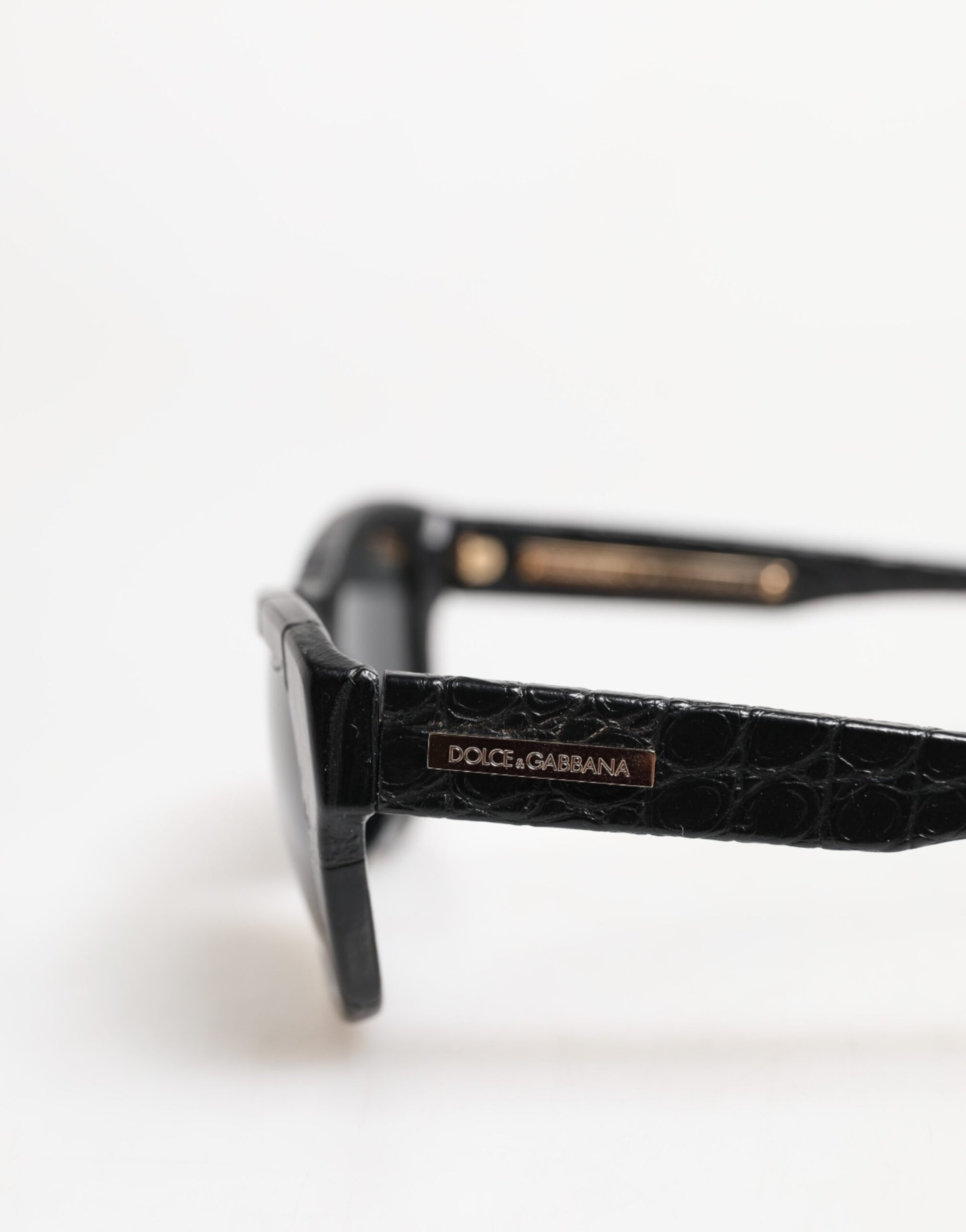 Dolce & Gabbana Black Leather Frame DG4177 Tinted Lens Sunglasses Dolce & Gabbana