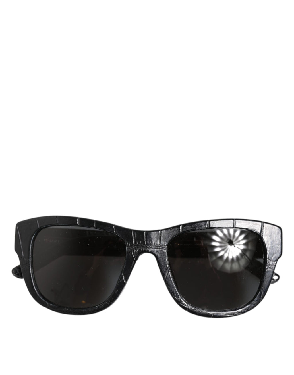 Dolce & Gabbana Black Leather Frame DG4177 Tinted Lens Sunglasses - Eljoys Fashion 