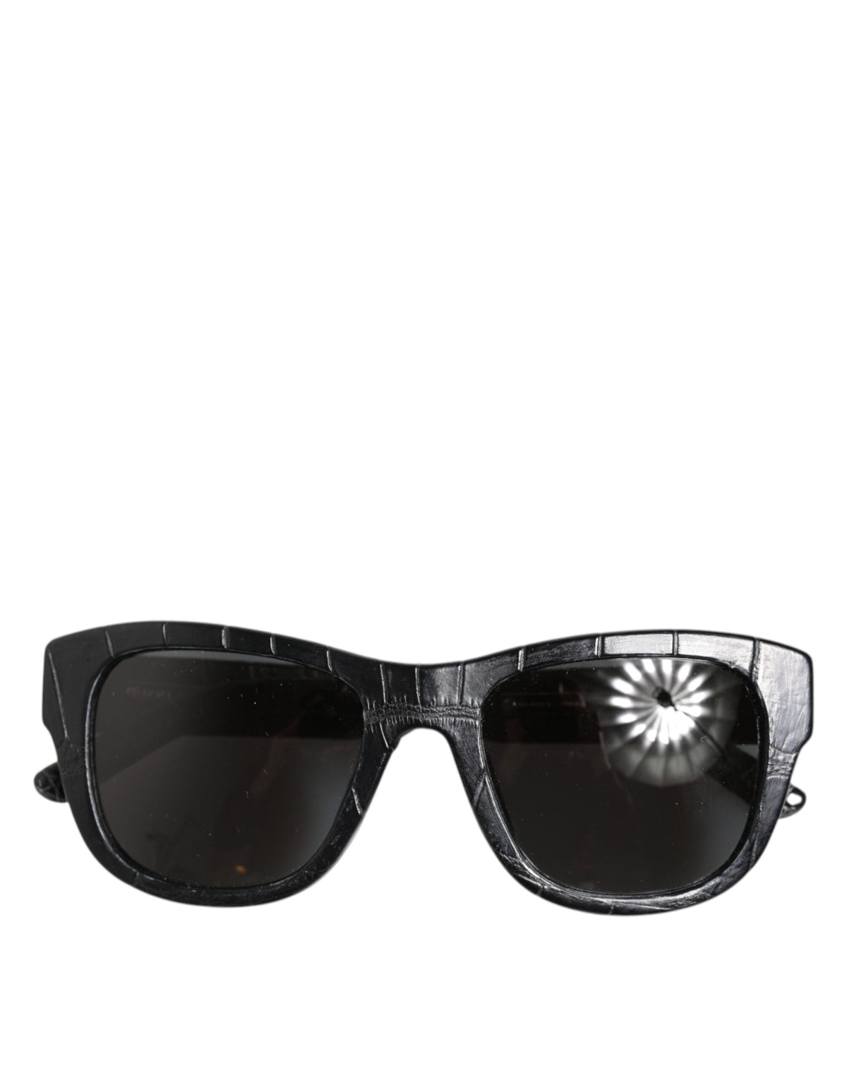 Dolce & Gabbana Black Leather Frame DG4177 Tinted Lens Sunglasses - Eljoys Fashion 