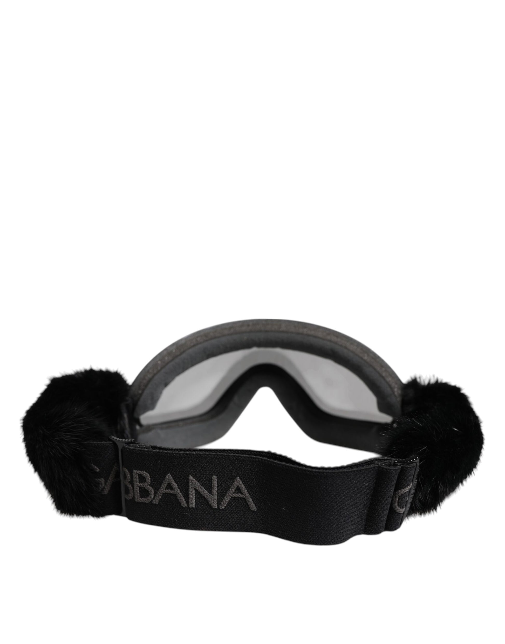 Dolce & Gabbana Black Bi0759 Lace Mirrored Ski Goggles Mask Sunglasses Dolce & Gabbana