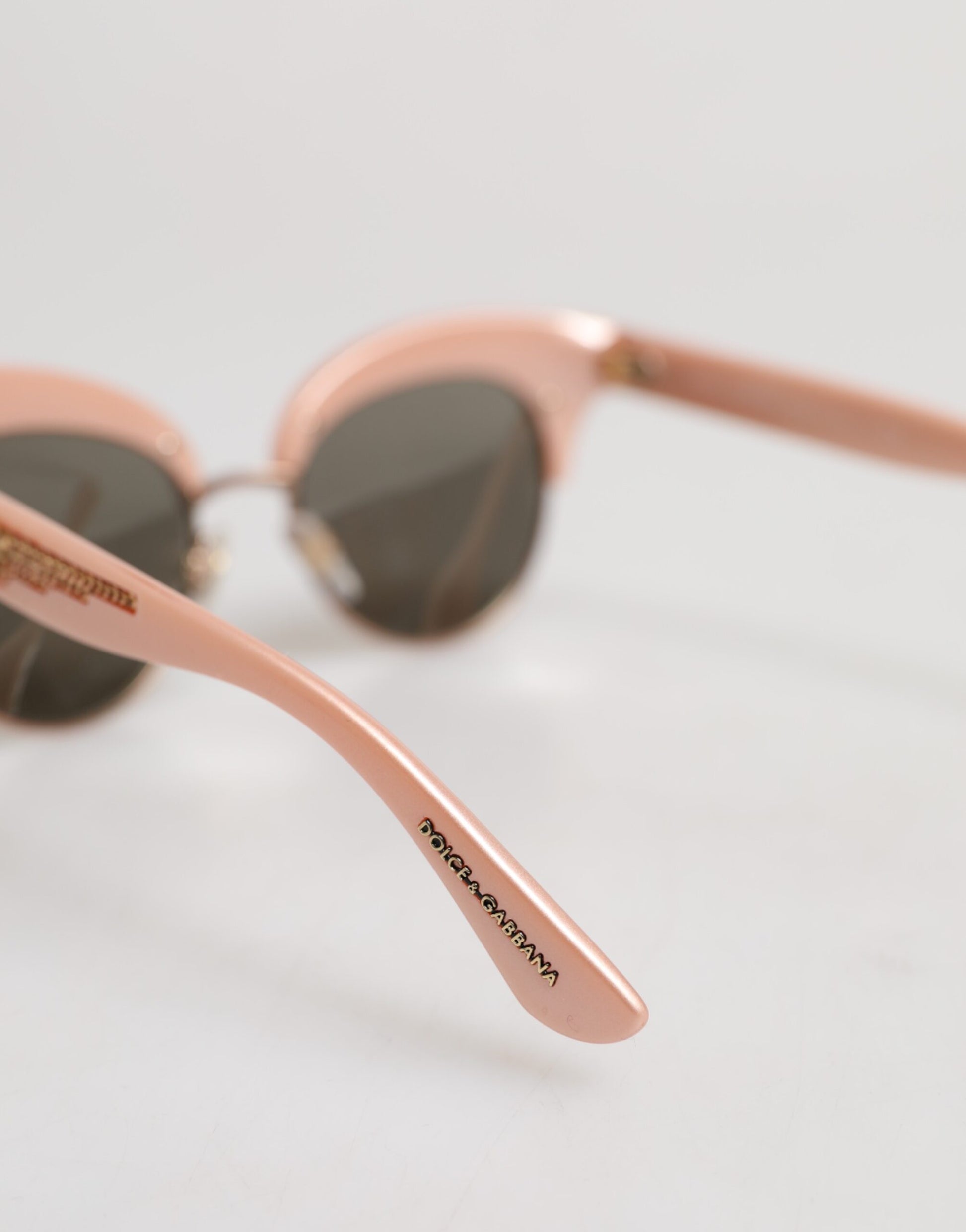 Dolce & Gabbana Pink Gold Mirrored Cat Eye DG6109 Sequined Sunglasses Dolce & Gabbana