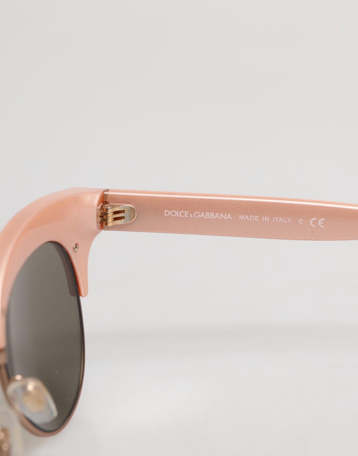 Dolce & Gabbana Pink Gold Mirrored Cat Eye DG6109 Sequined Sunglasses Dolce & Gabbana