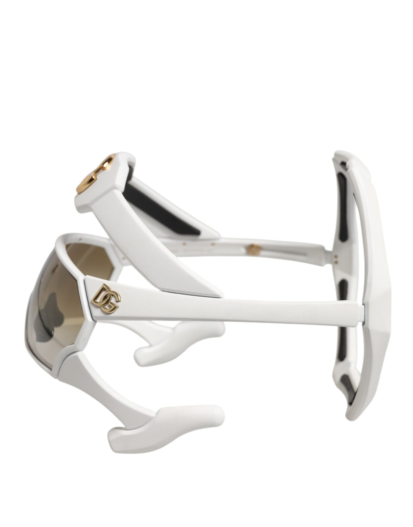 Dolce & Gabbana White Acetate Next Generation Mask Eyewear Sunglasses Dolce & Gabbana