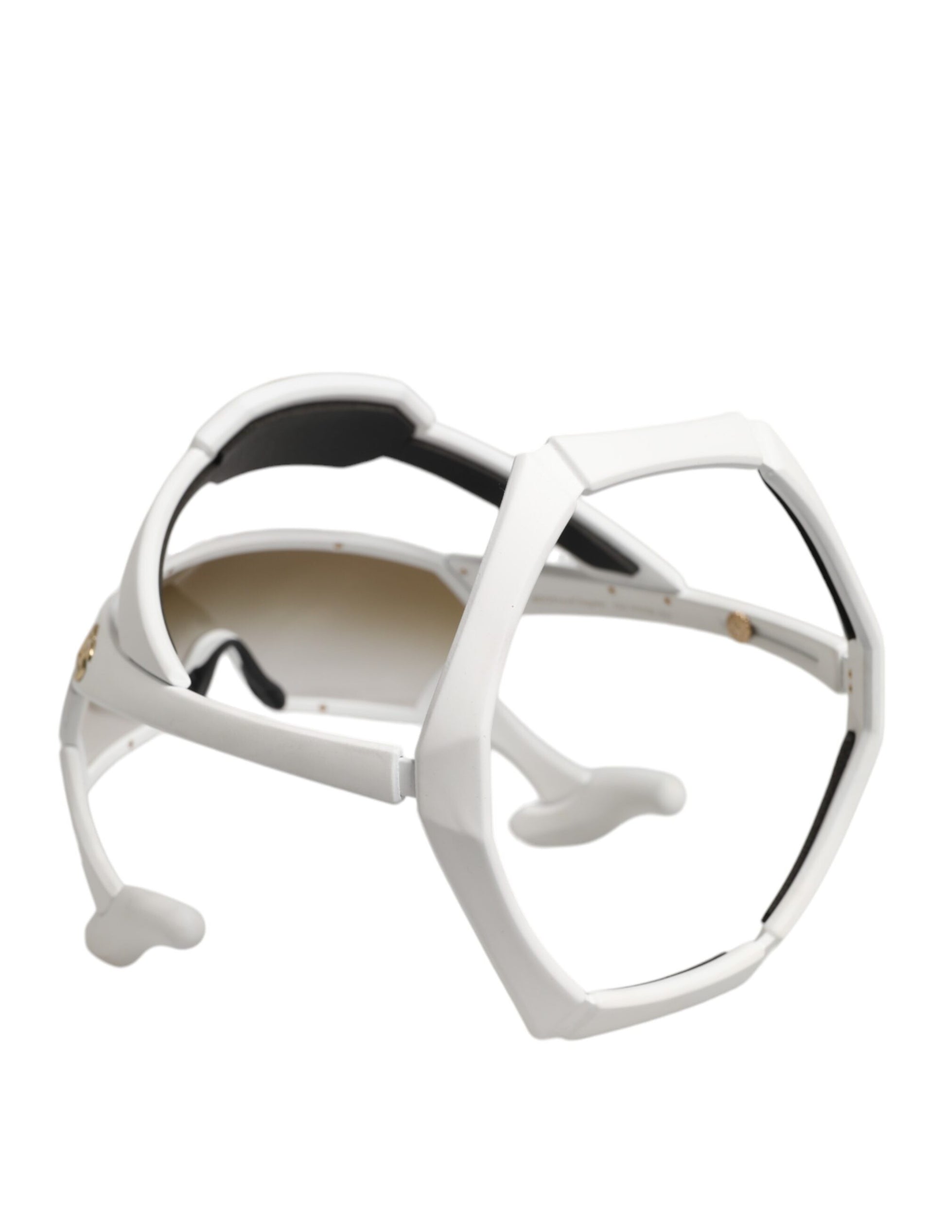 Dolce & Gabbana White Acetate Next Generation Mask Eyewear Sunglasses Dolce & Gabbana