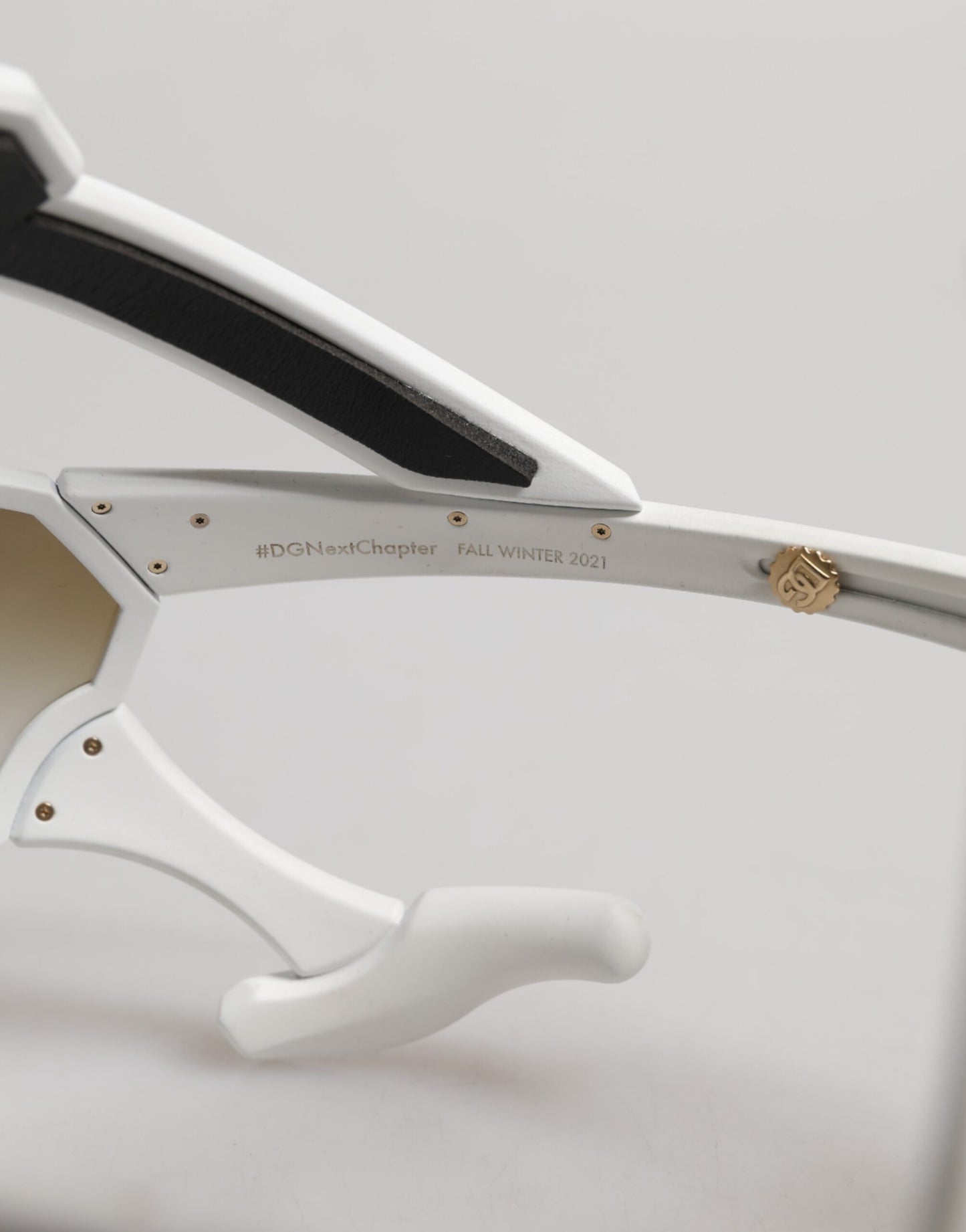 Dolce & Gabbana White Acetate Next Generation Mask Eyewear Sunglasses Dolce & Gabbana