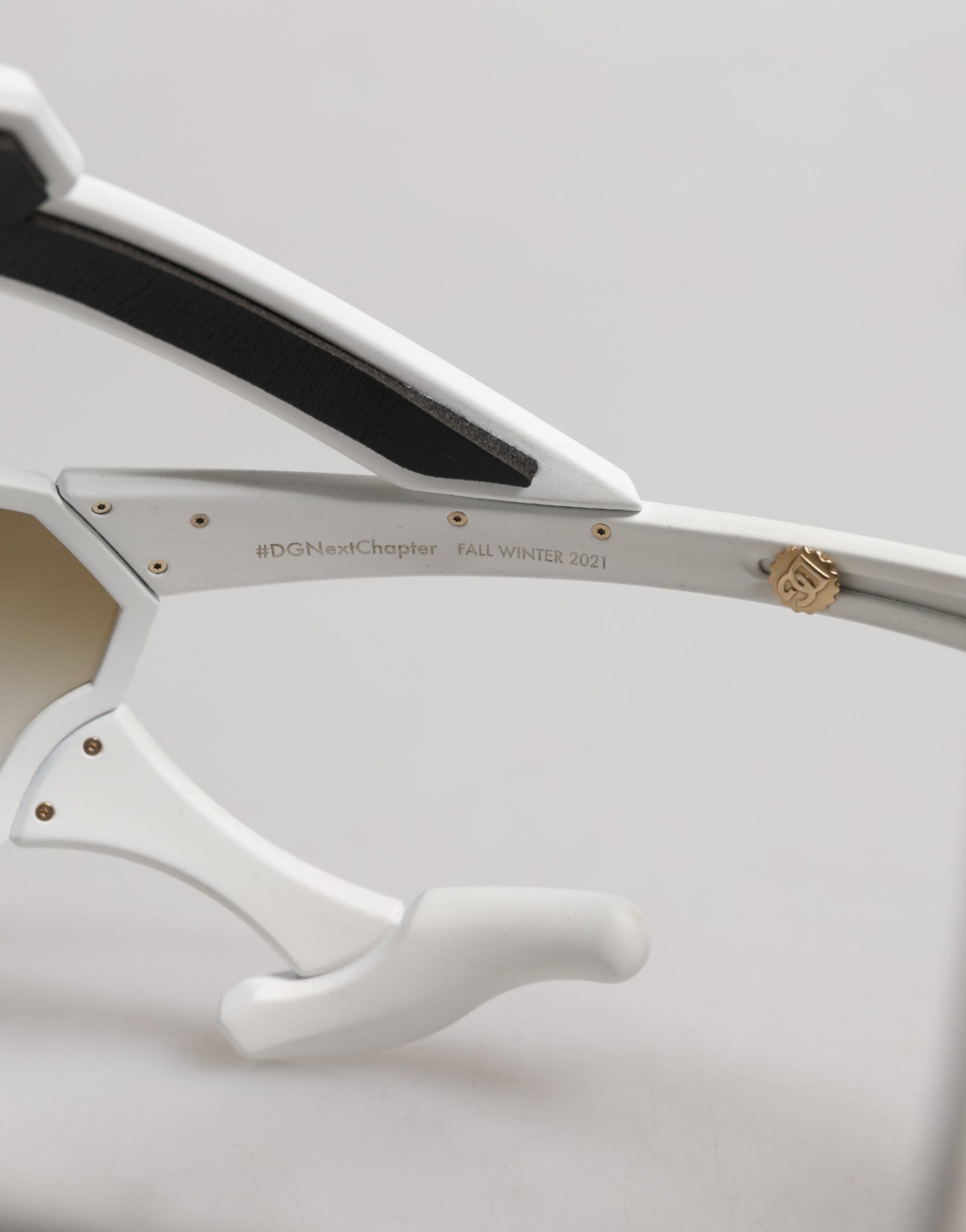 Dolce & Gabbana White Acetate Next Generation Mask Eyewear Sunglasses Dolce & Gabbana