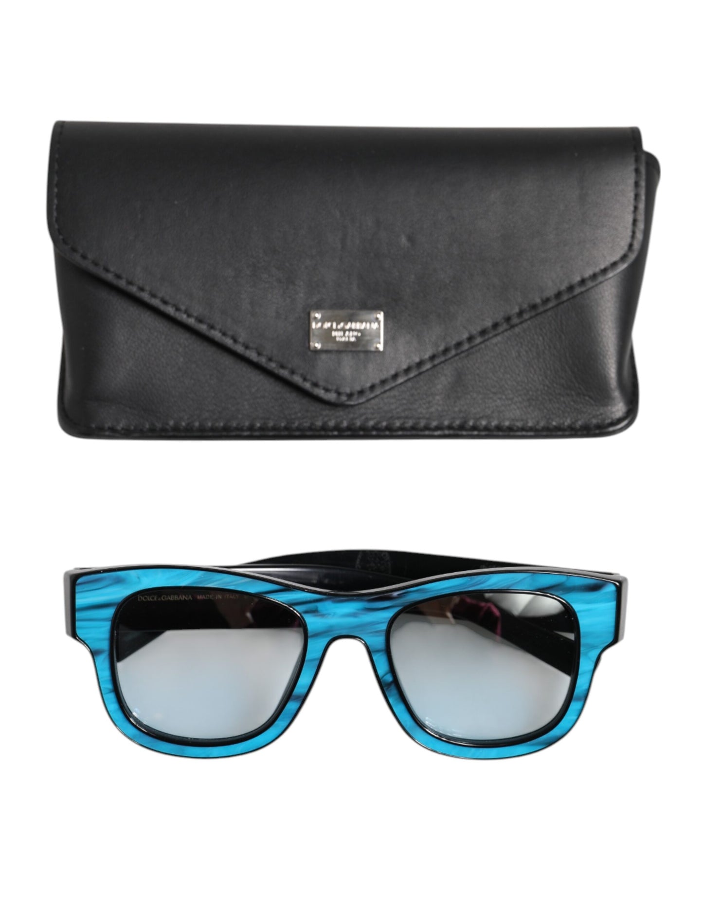Dolce & Gabbana Blue Black Marbled Metal DG2215K Eyewear Sunglasses Dolce & Gabbana