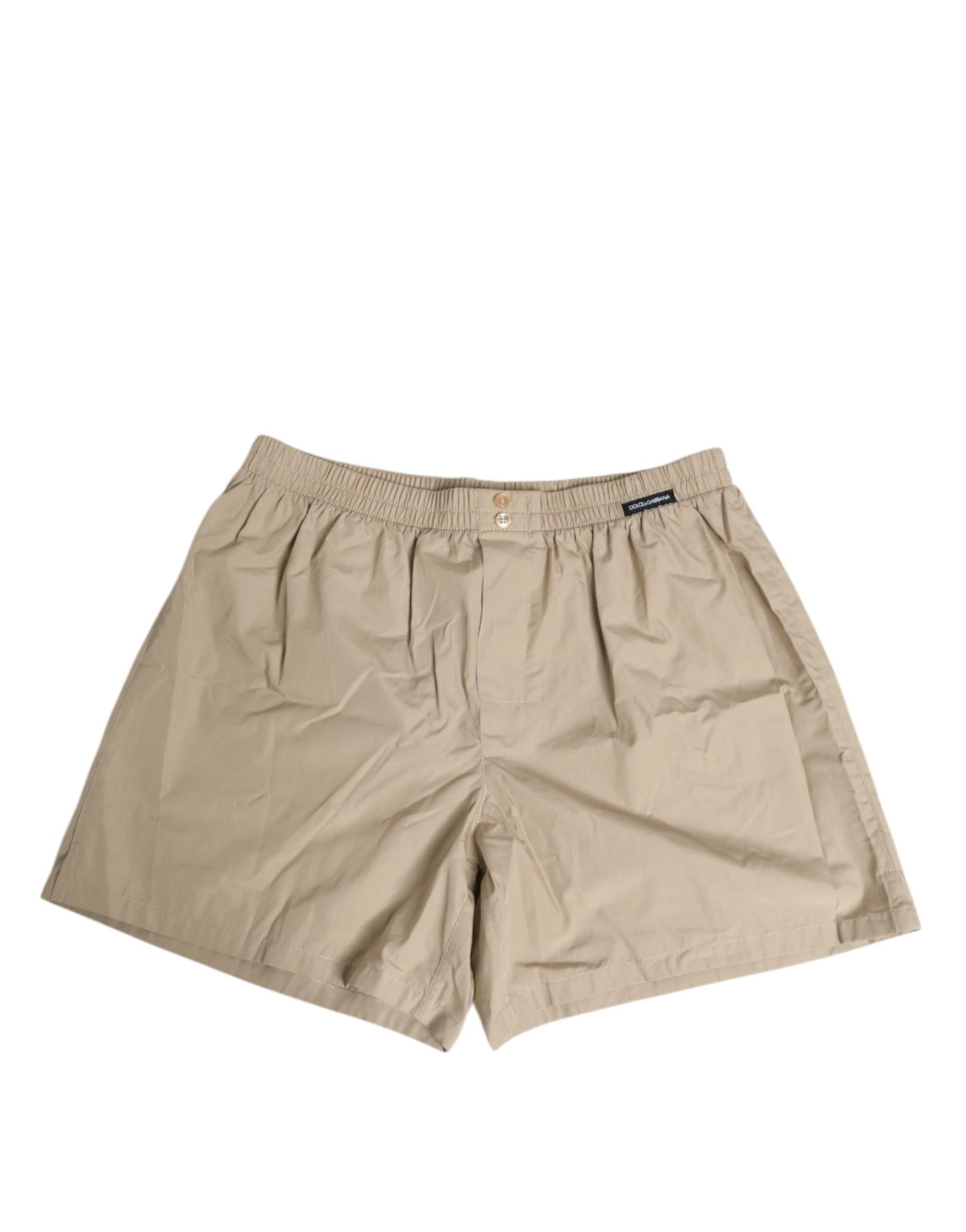 Dolce & Gabbana Beige Cotton Regular Boxer Shorts Underwear Dolce & Gabbana