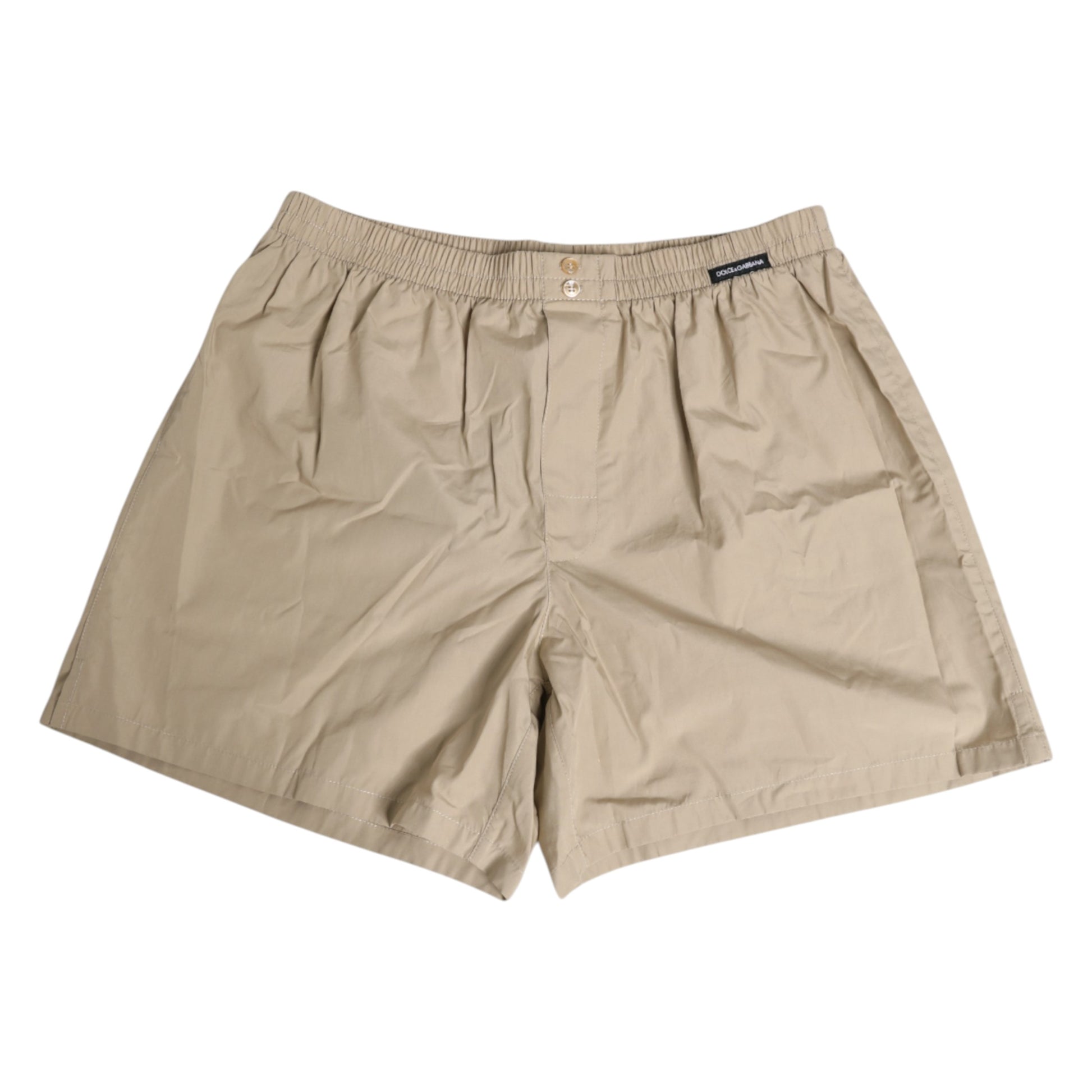 Dolce & Gabbana Beige Cotton Regular Boxer Shorts Underwear Dolce & Gabbana