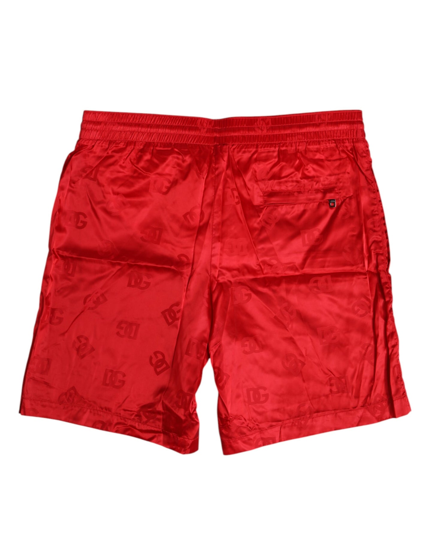Dolce & Gabbana Red Nylon Drawstring Beachwear Shorts Swimwear Dolce & Gabbana