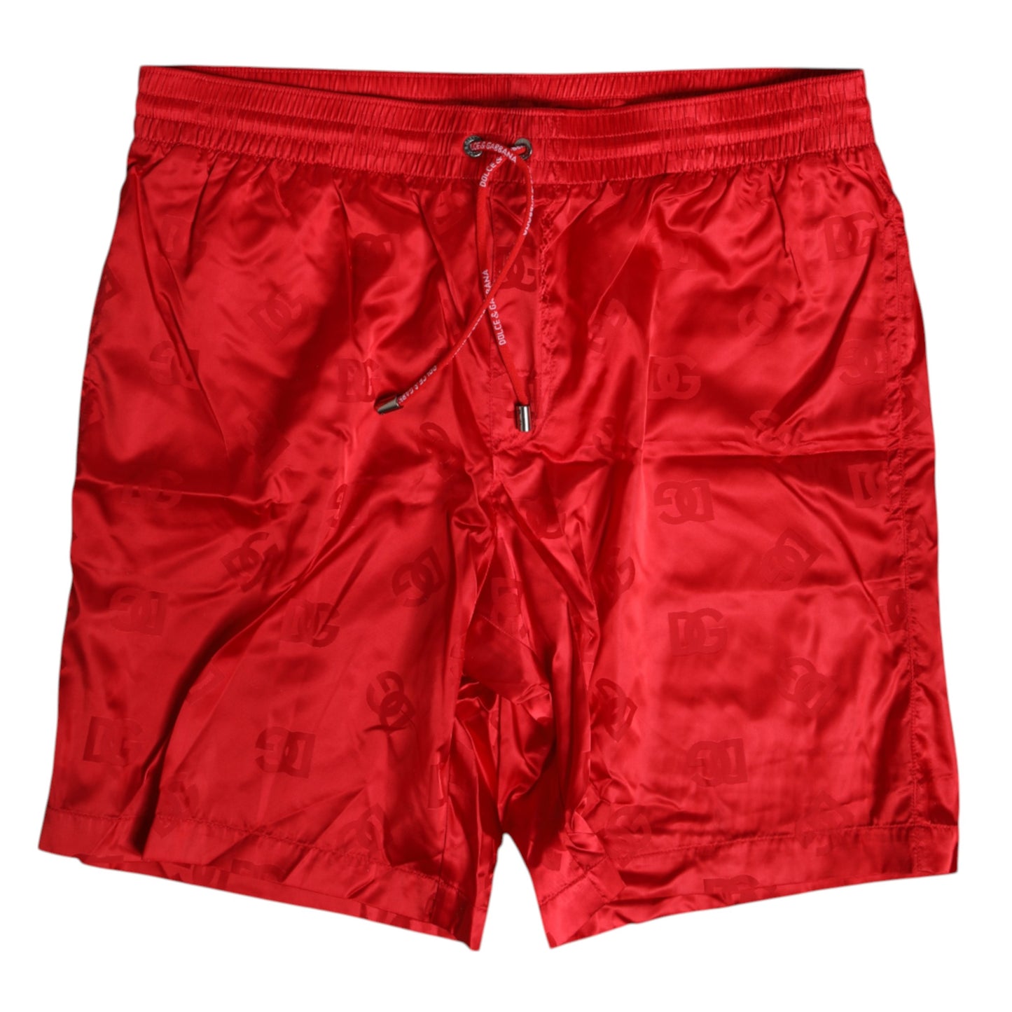 Dolce & Gabbana Red Nylon Drawstring Beachwear Shorts Swimwear Dolce & Gabbana