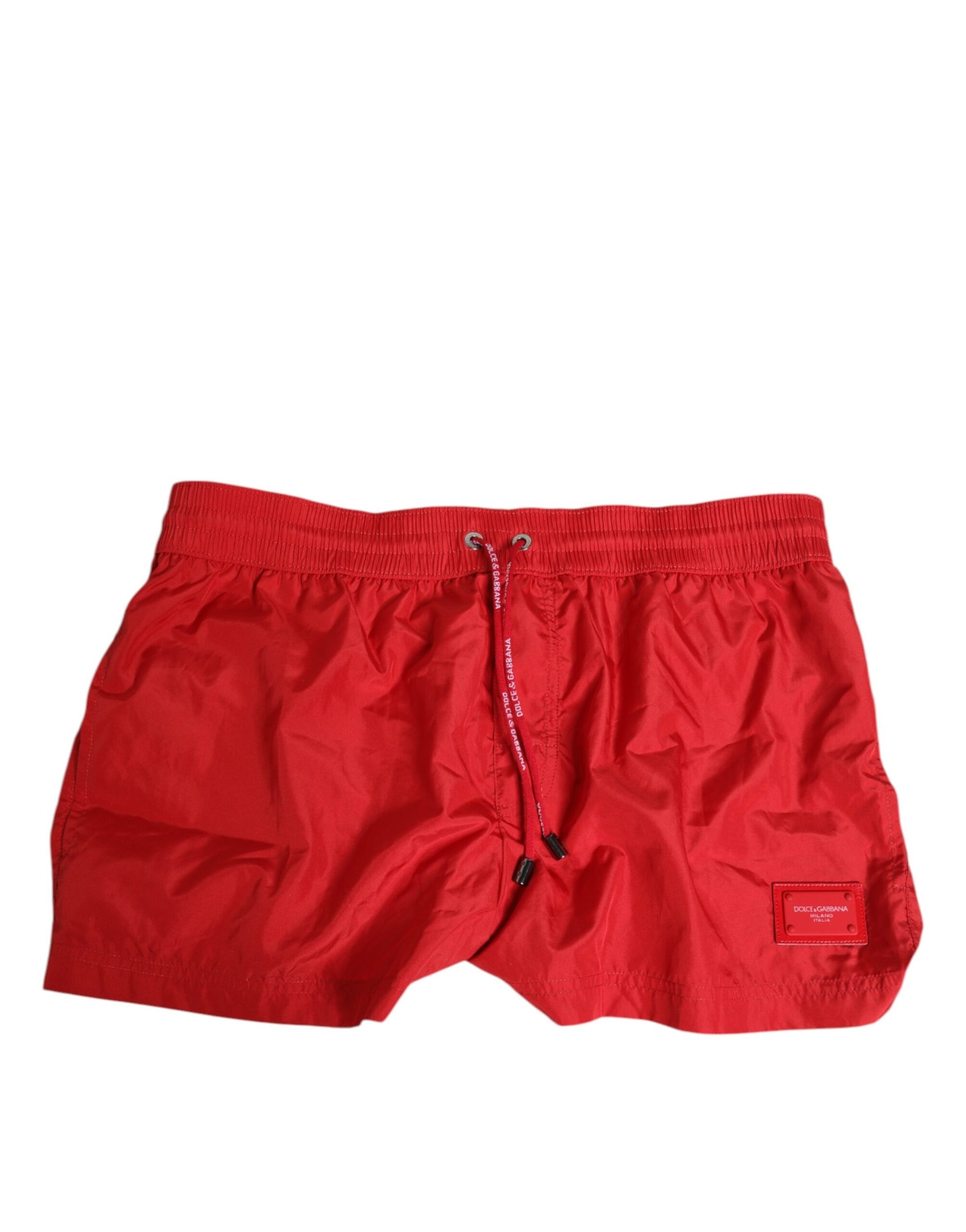 Dolce & Gabbana Red Drawstring Beachwear Men Shorts Swimwear Dolce & Gabbana
