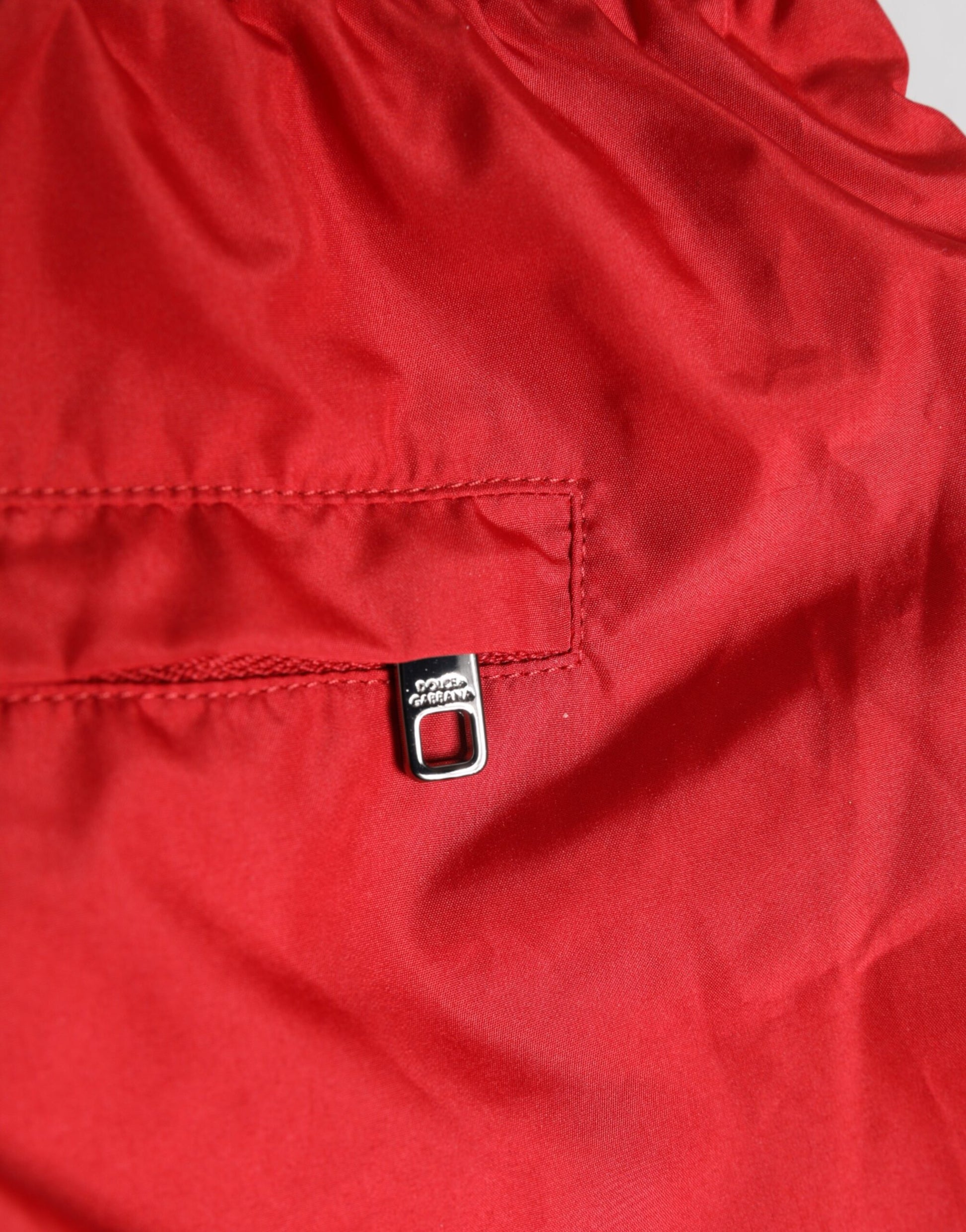 Dolce & Gabbana Red Drawstring Beachwear Men Shorts Swimwear Dolce & Gabbana