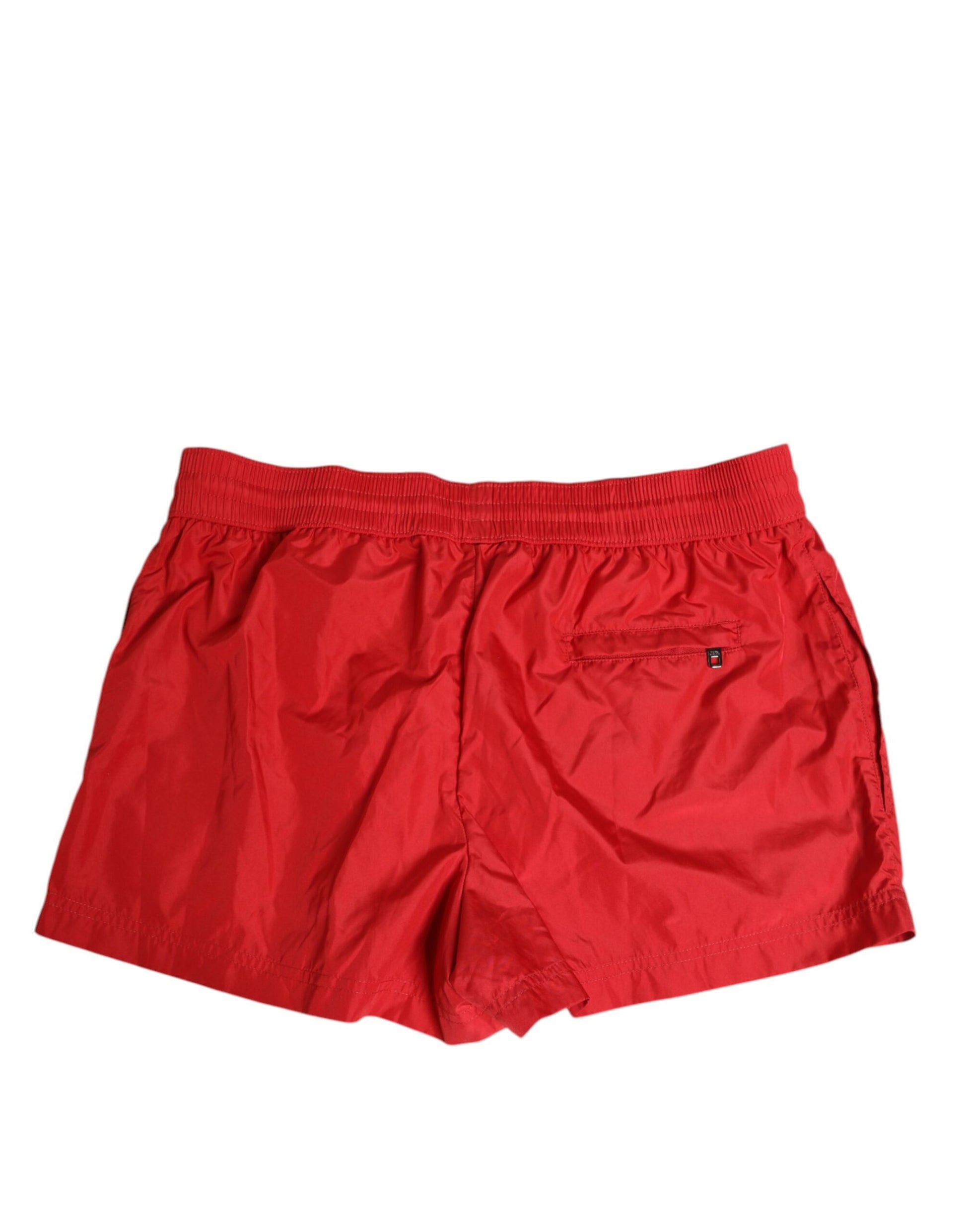 Dolce & Gabbana Red Drawstring Beachwear Men Shorts Swimwear Dolce & Gabbana