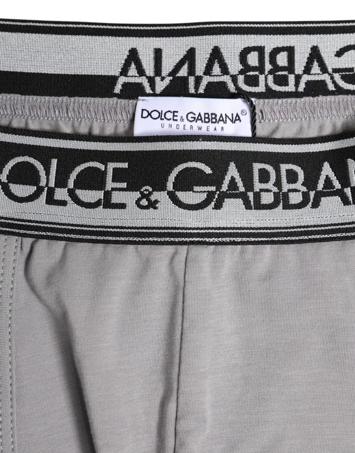 Dolce & Gabbana Gray Cotton Stretch Regular Boxer Underwear Dolce & Gabbana