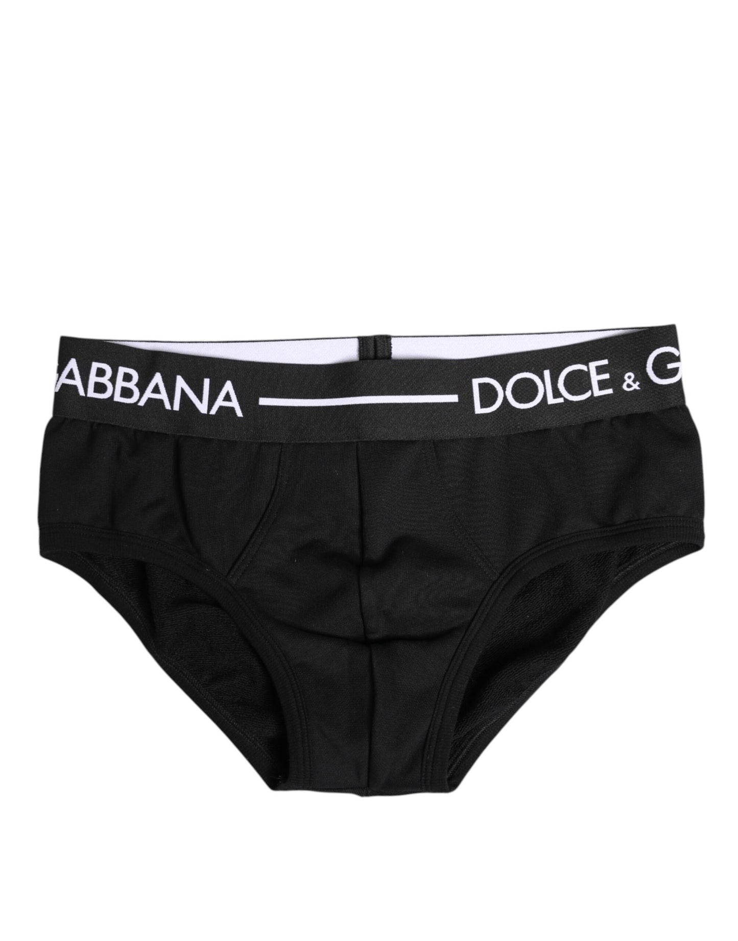 Dolce & Gabbana Black Cotton Stretch Regular Brief Underwear Dolce & Gabbana