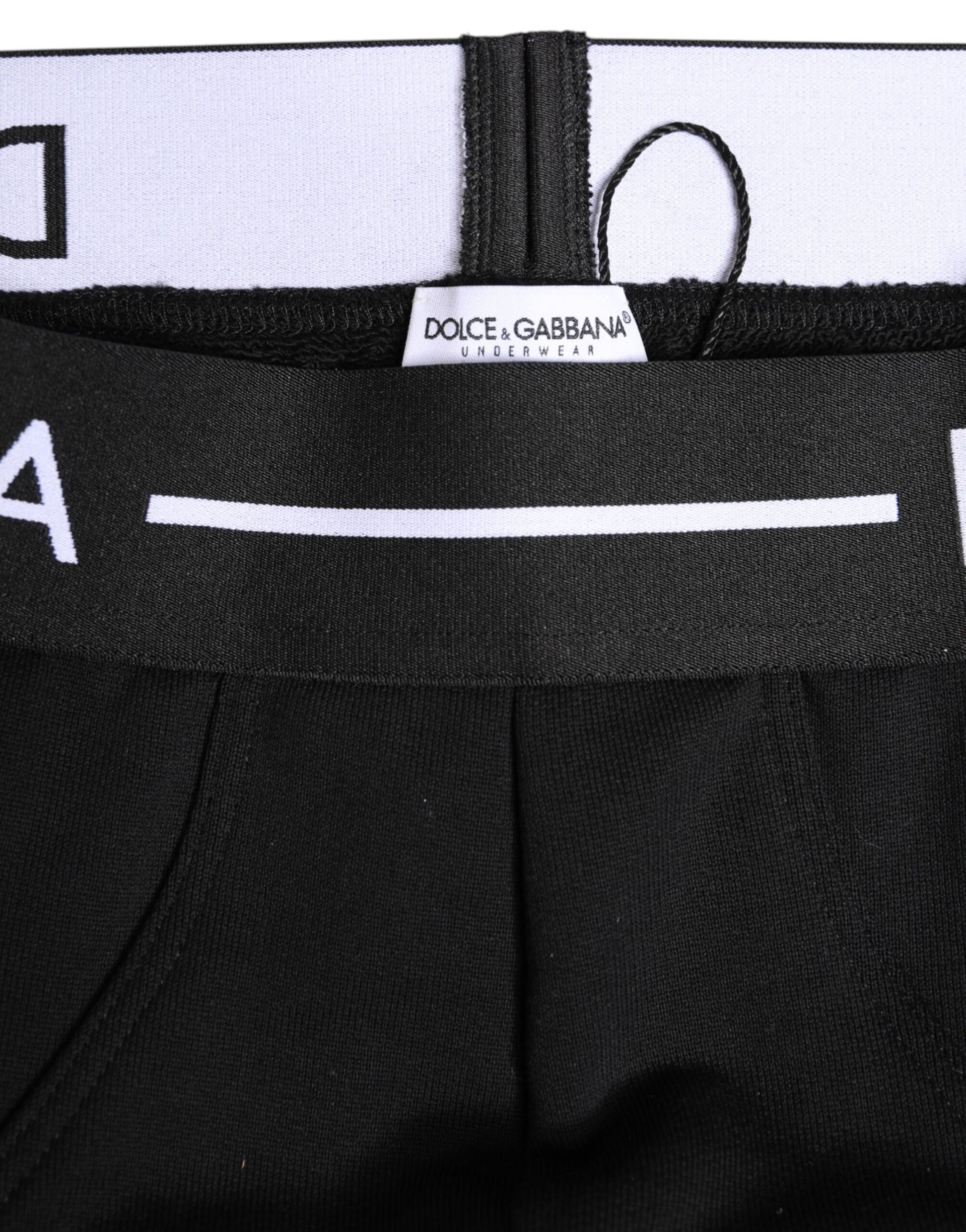 Dolce & Gabbana Black Cotton Stretch Regular Brief Underwear Dolce & Gabbana