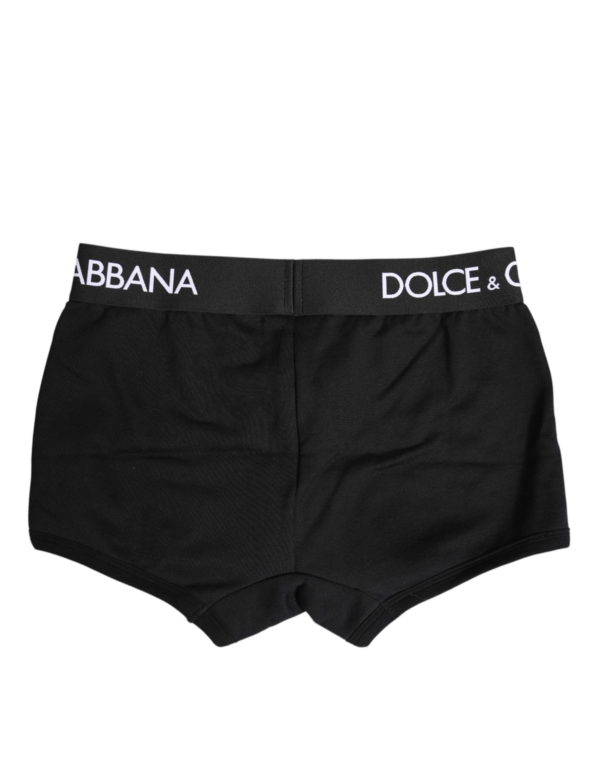 Dolce & Gabbana Black Cotton Stretch Regular Boxer Underwear Dolce & Gabbana