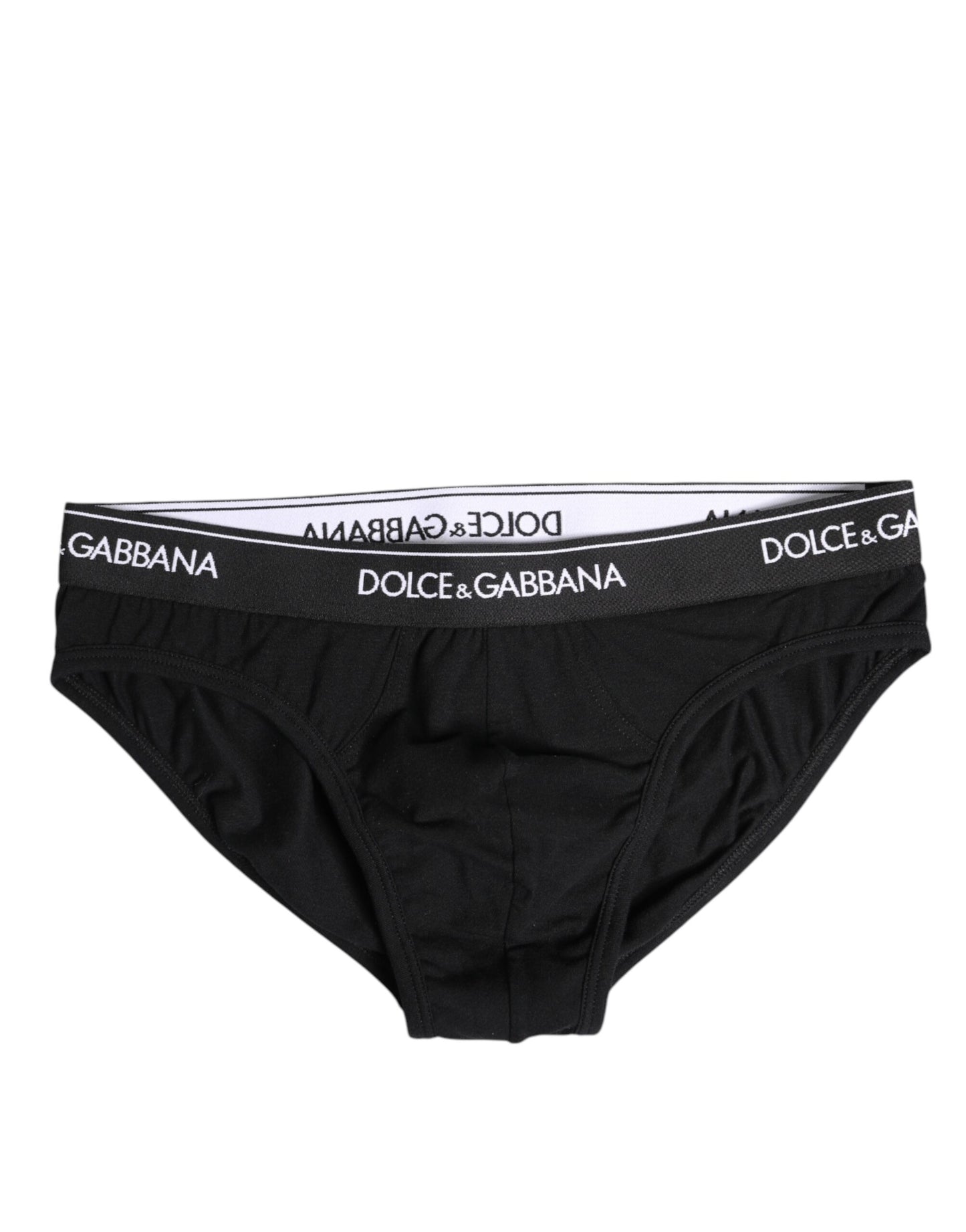 Dolce & Gabbana Black Cotton Stretch Regular Brief Underwear Dolce & Gabbana