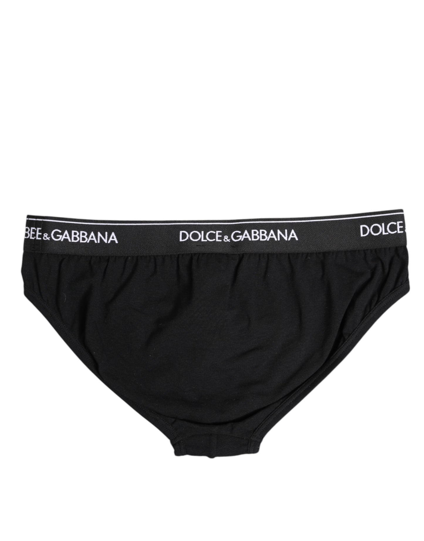 Dolce & Gabbana Black Cotton Stretch Regular Brief Underwear Dolce & Gabbana