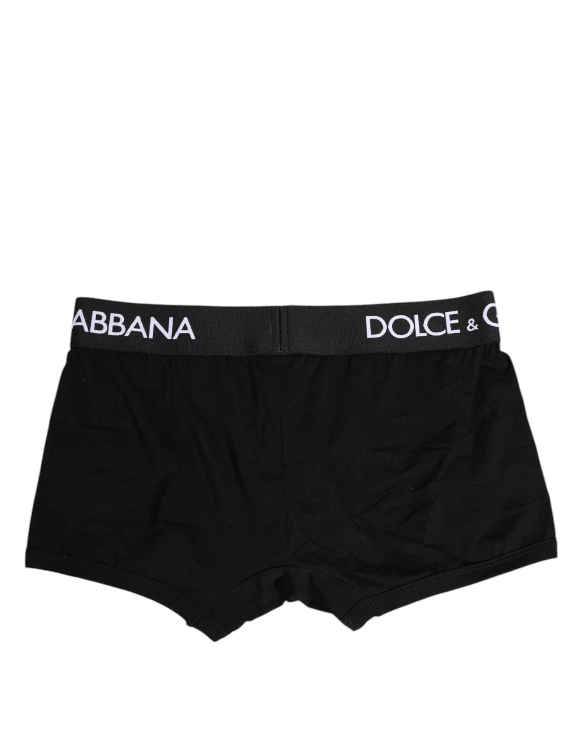 Dolce & Gabbana Black Cotton Stretch Regular Boxer Underwear Dolce & Gabbana