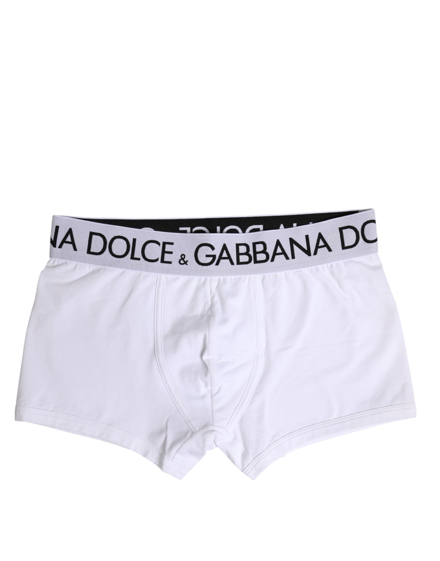 Dolce & Gabbana White Cotton Stretch Regular Boxer Underwear Dolce & Gabbana