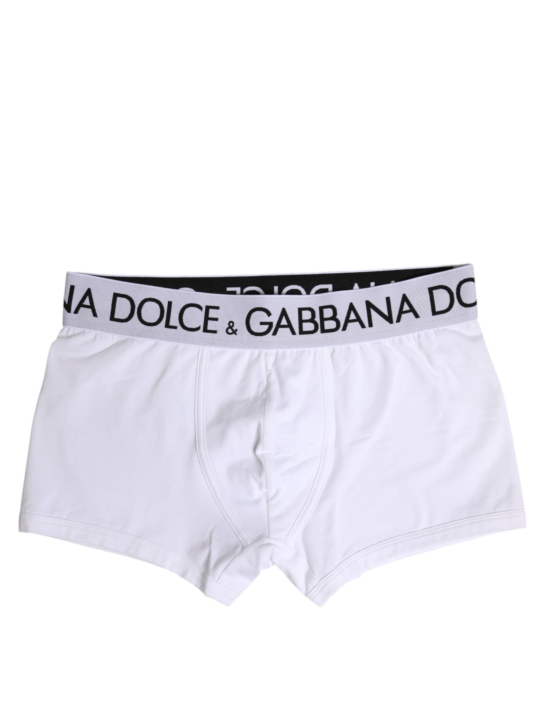 Dolce & Gabbana White Cotton Stretch Regular Boxer Underwear Dolce & Gabbana