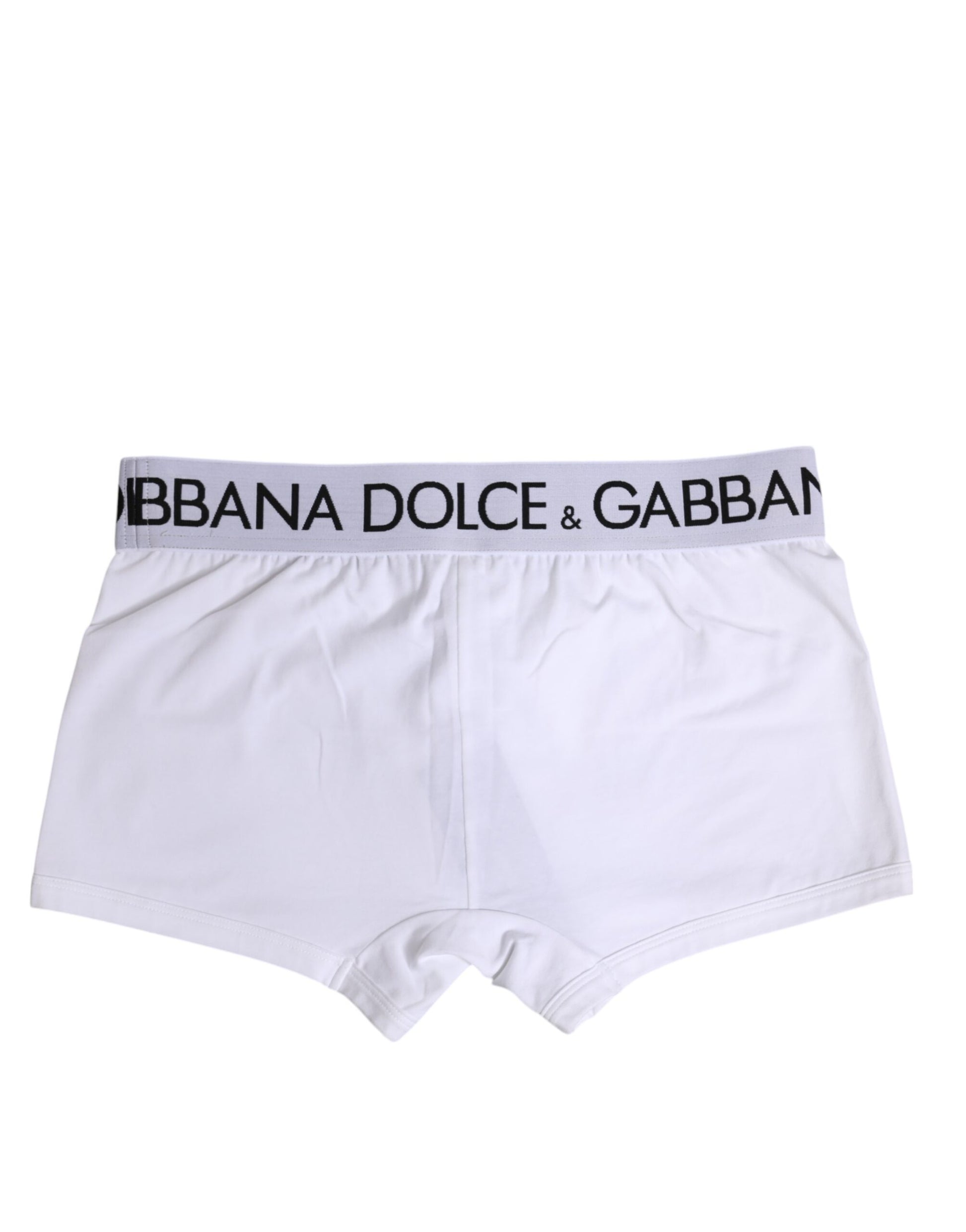 Dolce & Gabbana White Cotton Stretch Regular Boxer Underwear Dolce & Gabbana