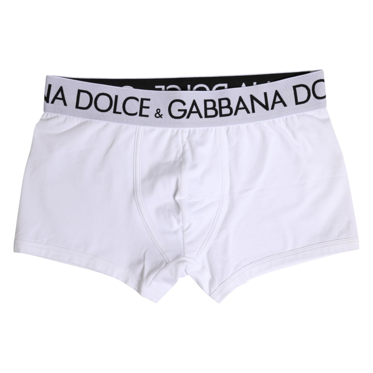 Dolce & Gabbana White Cotton Stretch Regular Boxer Underwear Dolce & Gabbana