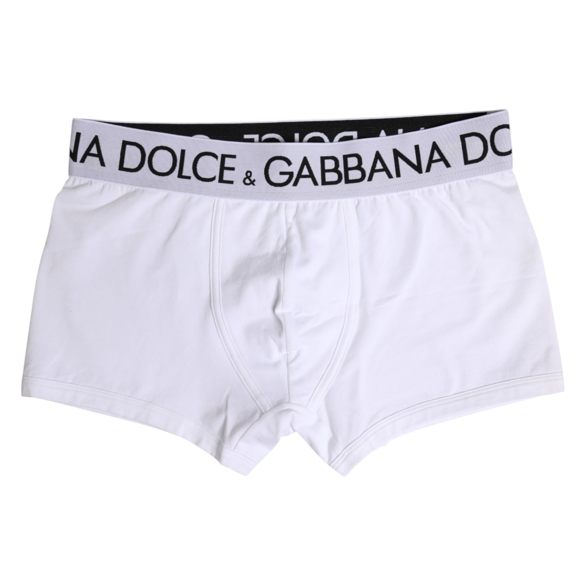 Dolce & Gabbana White Cotton Stretch Regular Boxer Underwear Dolce & Gabbana