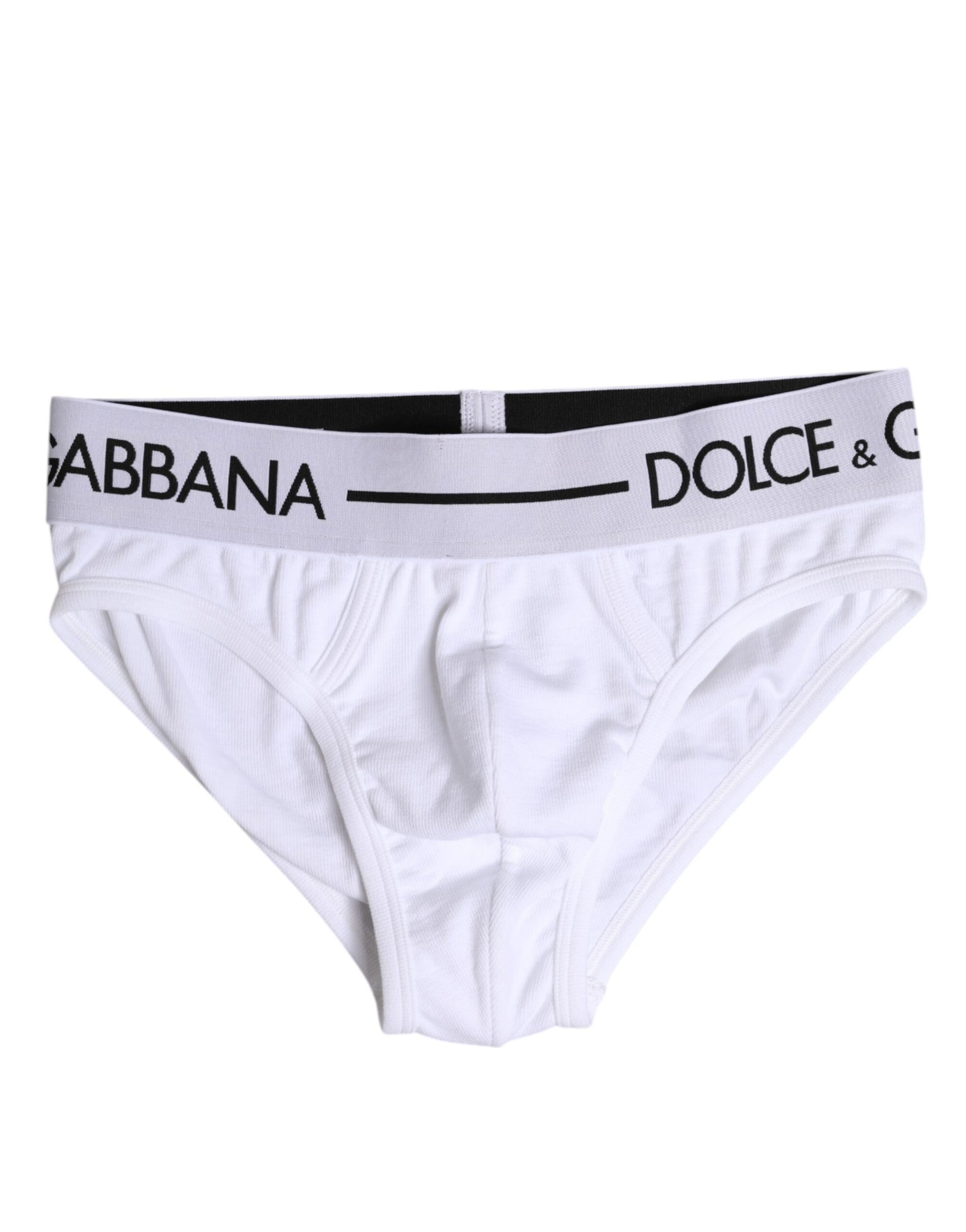 Dolce & Gabbana White Cotton Stretch Regular Brief Underwear Dolce & Gabbana