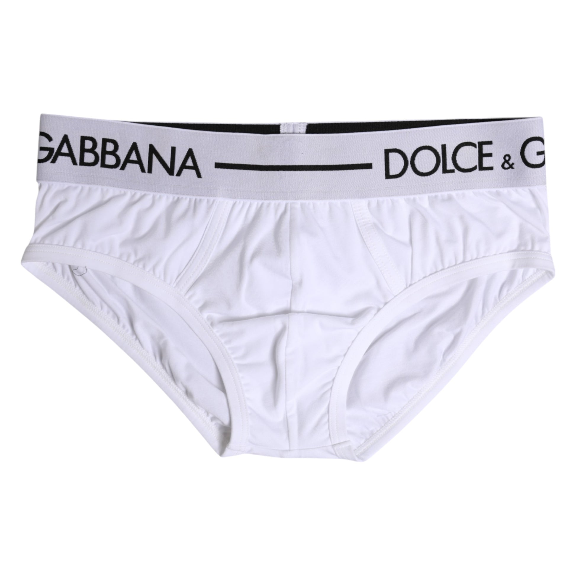 Dolce & Gabbana White Cotton Stretch Regular Brief Underwear Dolce & Gabbana