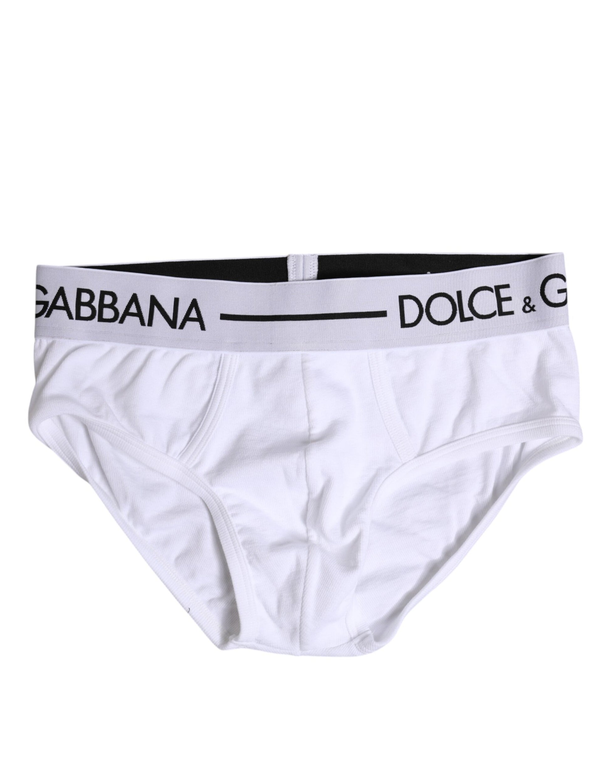 Dolce & Gabbana White Cotton Stretch Regular Brief Underwear Dolce & Gabbana