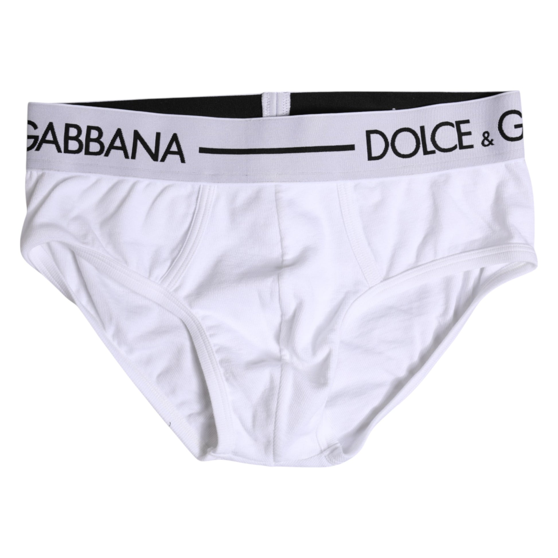 Dolce & Gabbana White Cotton Stretch Regular Brief Underwear Dolce & Gabbana