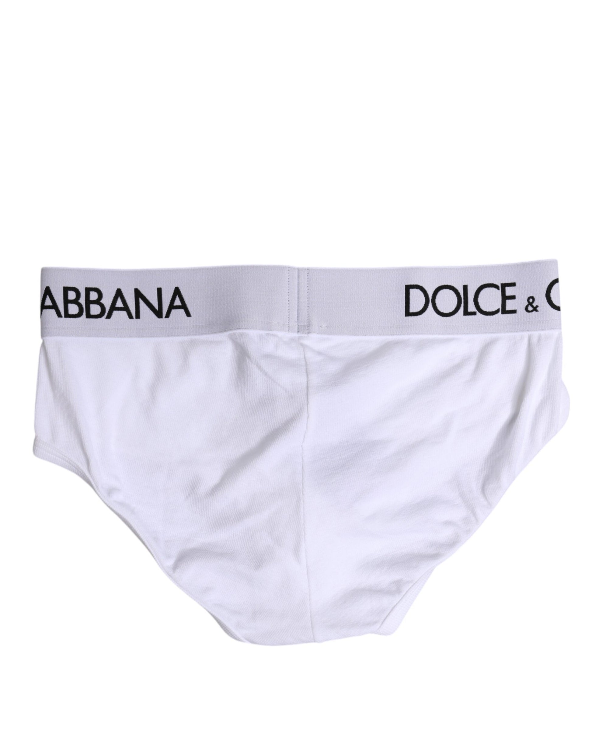 Dolce & Gabbana White Cotton Stretch Regular Brief Underwear Dolce & Gabbana