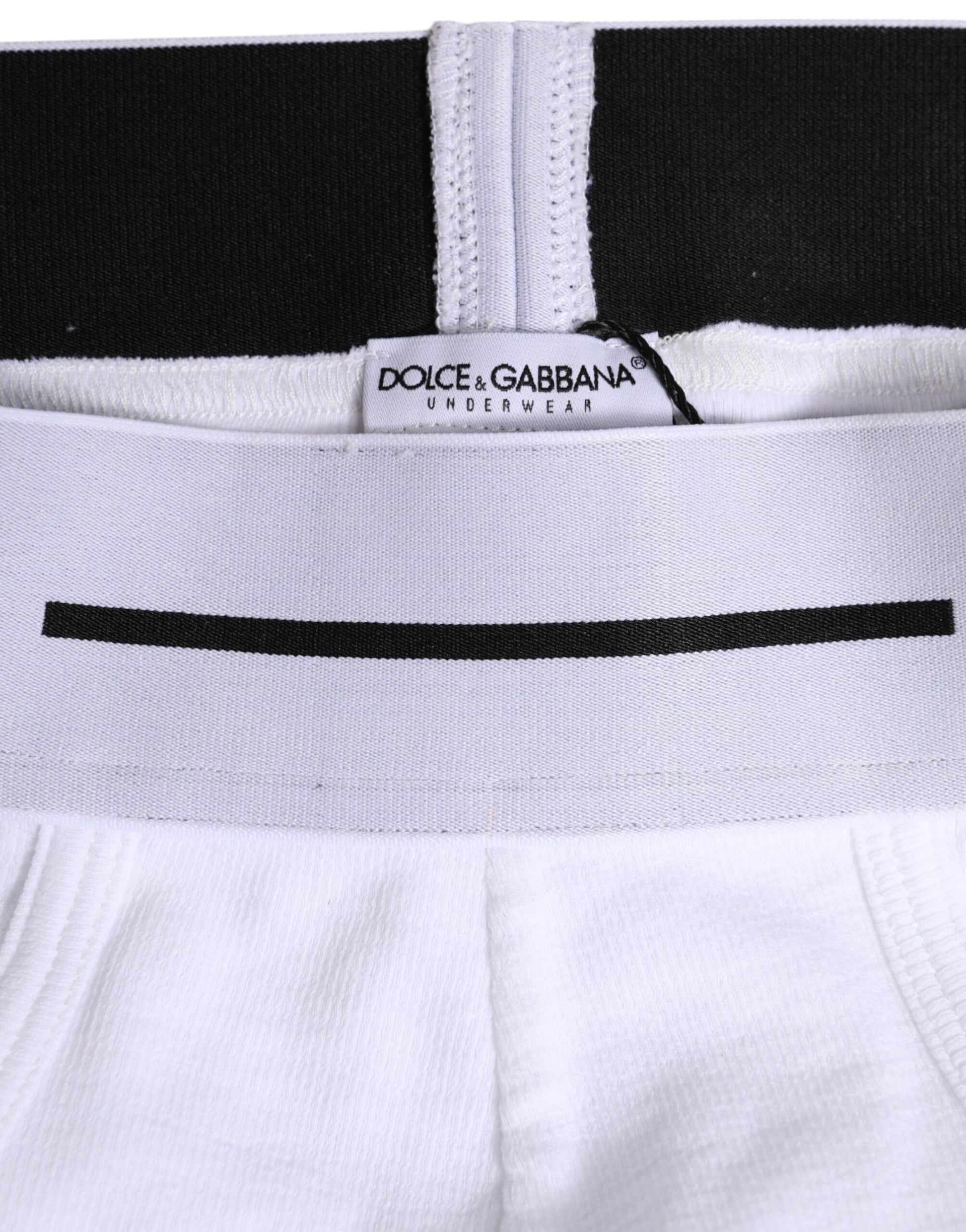 Dolce & Gabbana White Cotton Stretch Regular Brief Underwear Dolce & Gabbana