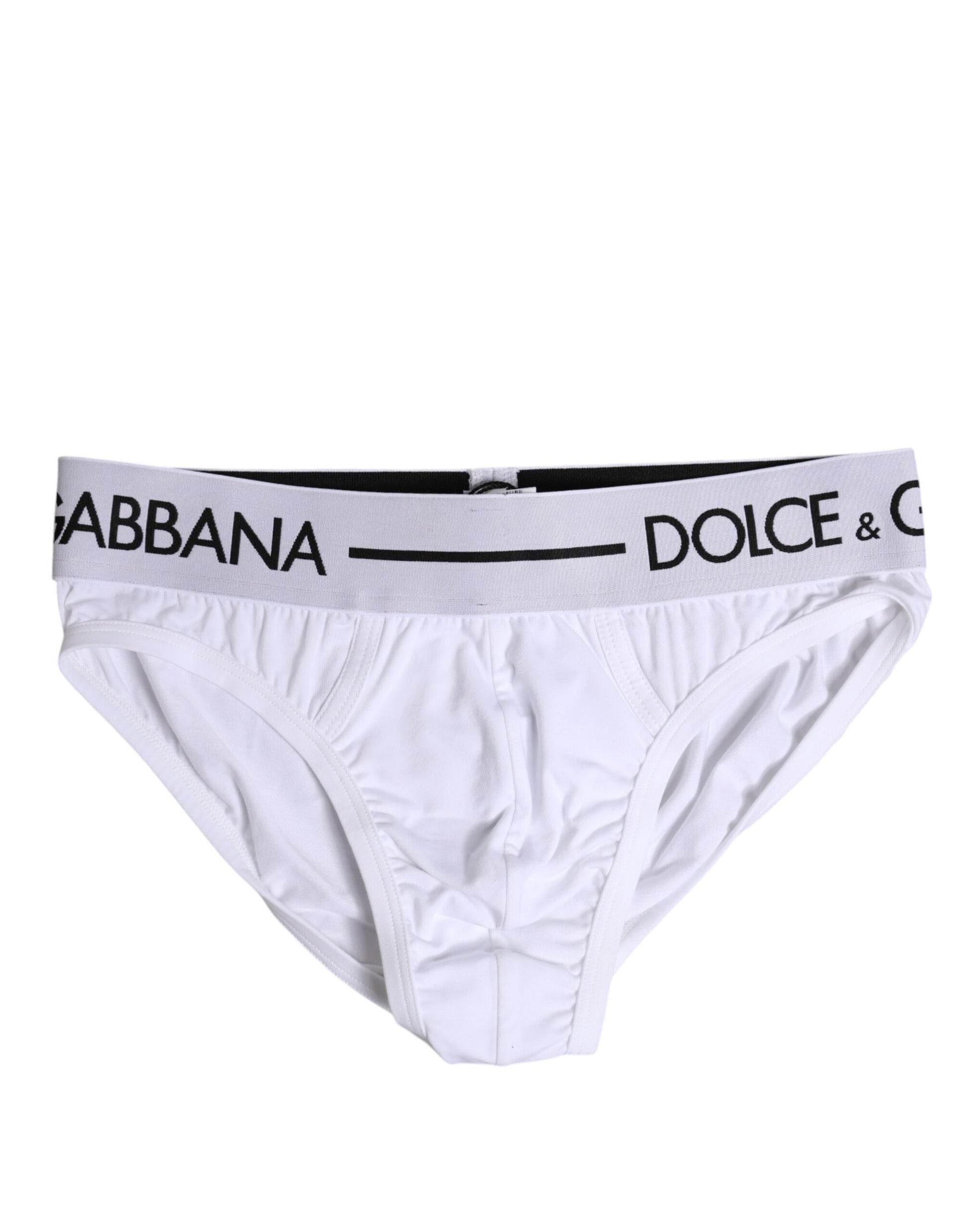 Dolce & Gabbana White Cotton Stretch Regular Brief Underwear Dolce & Gabbana
