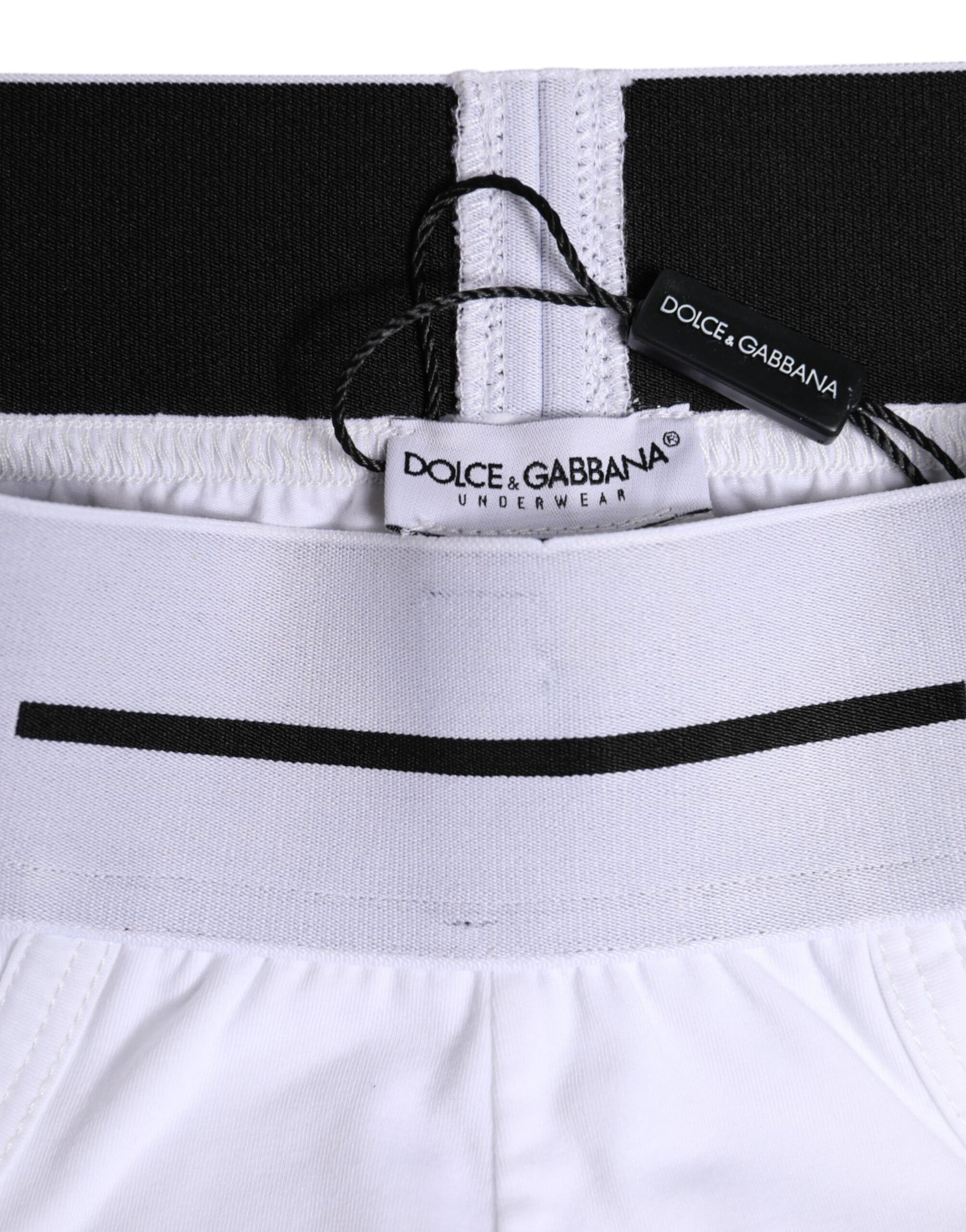 Dolce & Gabbana White Cotton Stretch Regular Brief Underwear Dolce & Gabbana
