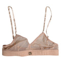 Dolce & Gabbana Powder Pink Nylon DG Logo Non Wire Bra Underwear