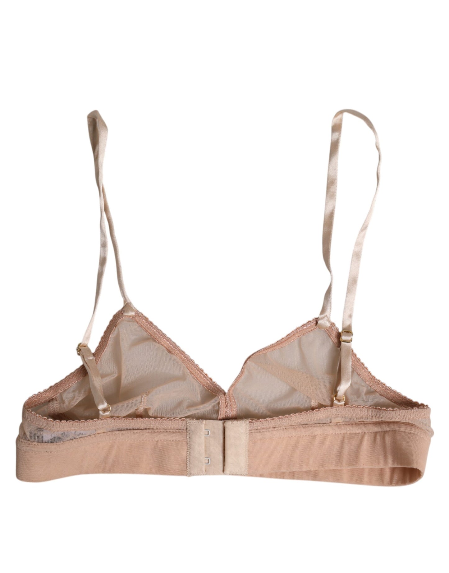 Dolce & Gabbana Powder Pink Nylon DG Logo Non Wire Bra Underwear Dolce & Gabbana