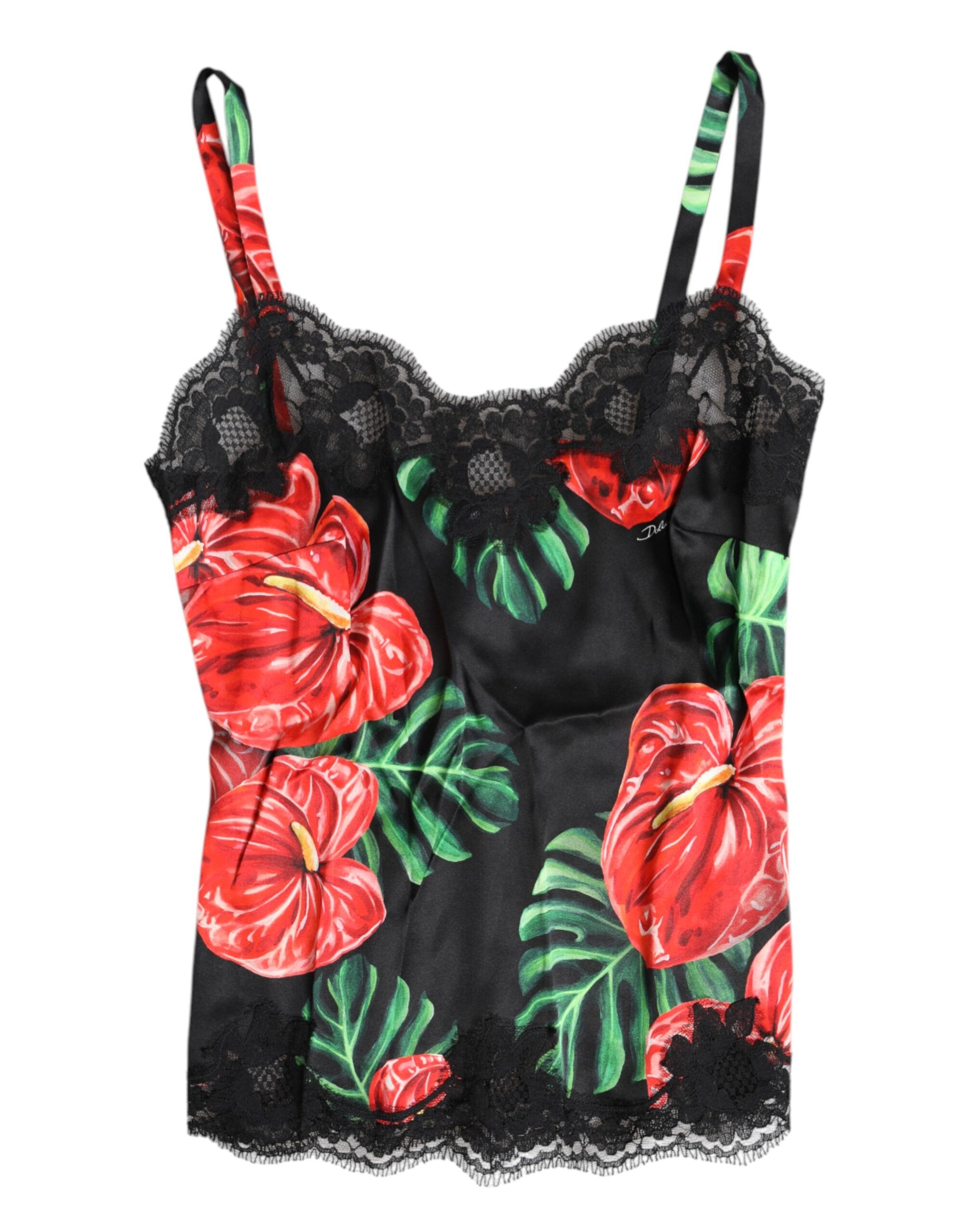 Dolce & Gabbana Multicolor Floral Silk Tank Lingerie Underwear Dolce & Gabbana