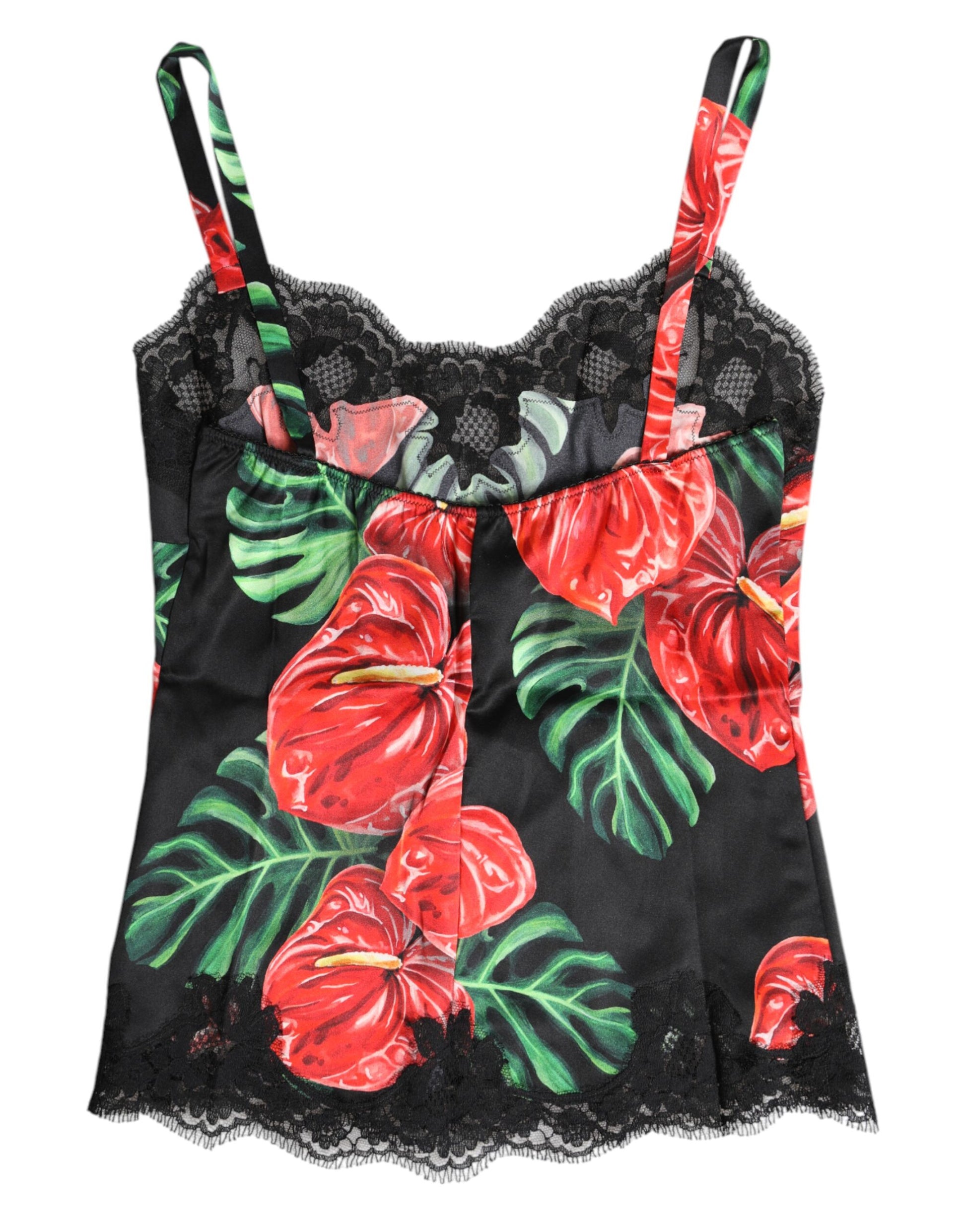 Dolce & Gabbana Multicolor Floral Silk Tank Lingerie Underwear Dolce & Gabbana