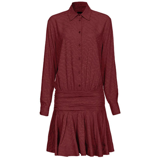 PINKO Red Silk Women Dress PINKO