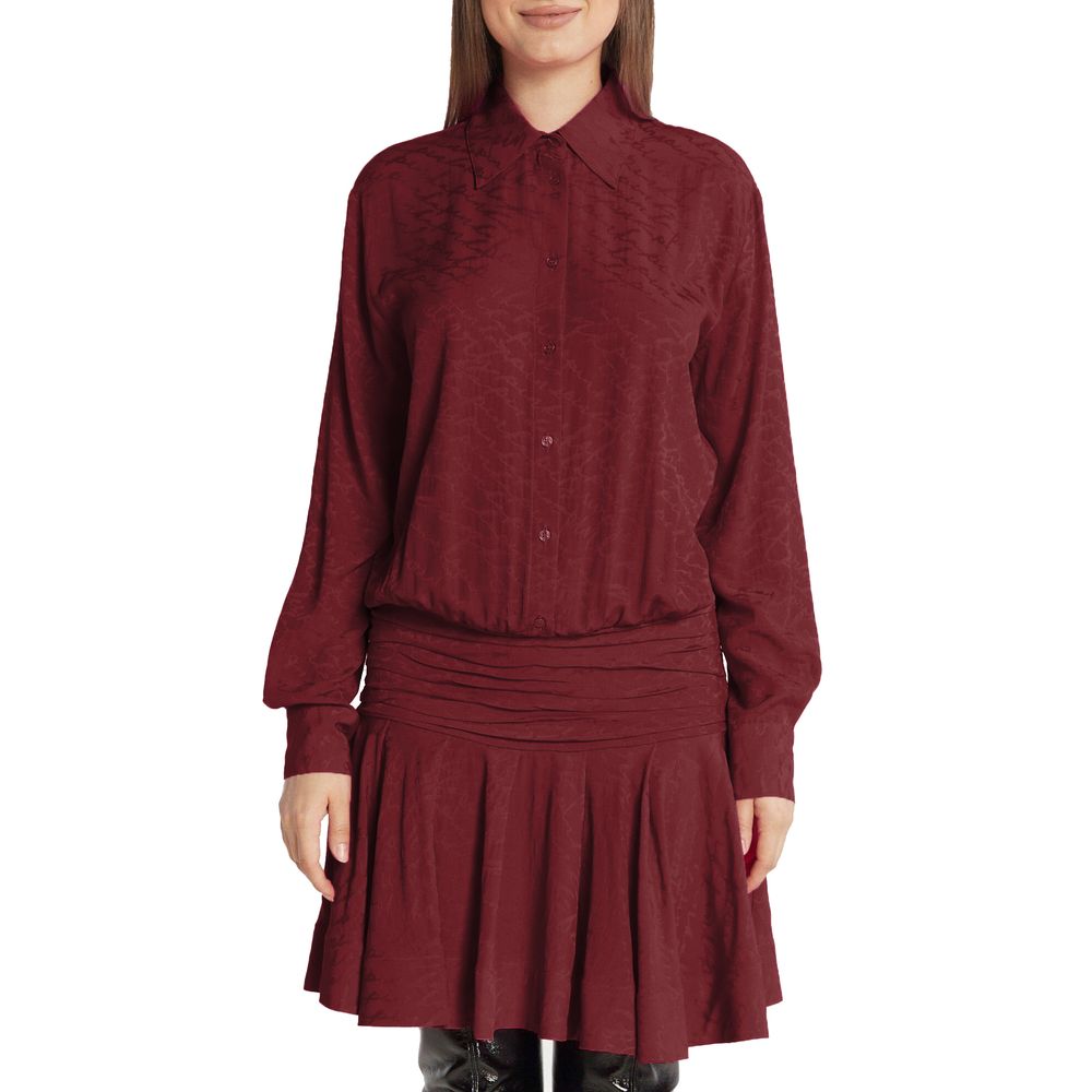 PINKO Red Silk Women Dress PINKO