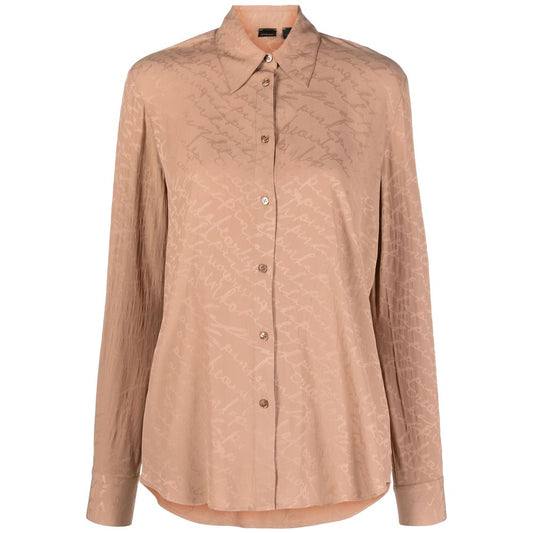 PINKO Beige Silk Women Shirt PINKO
