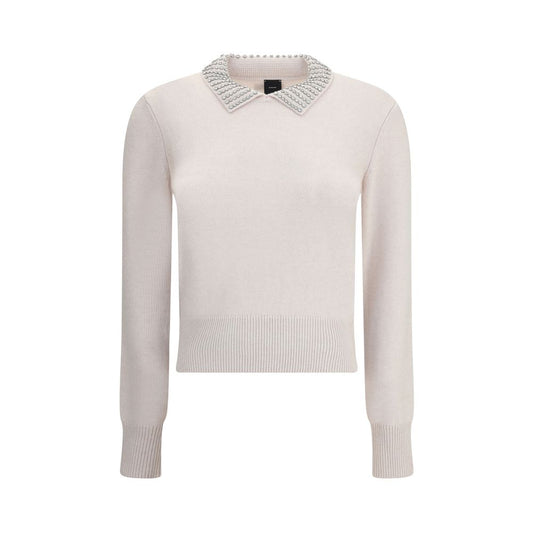 PINKO Rhinestone-decorated collar Sweater PINKO