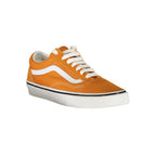 Vans Arancione polyester women’s sneaker with white sole and laces, featuring a casual and sporty design.