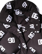 Dolce & Gabbana Black DG Mania Puffer Quilted Long Coat Jacket